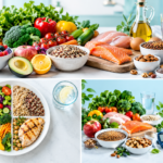 Collage d’alimentation saine et équilibrée