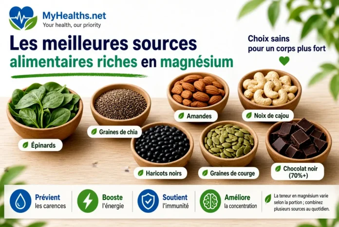 Les meilleures sources alimentaires riches en magnésium